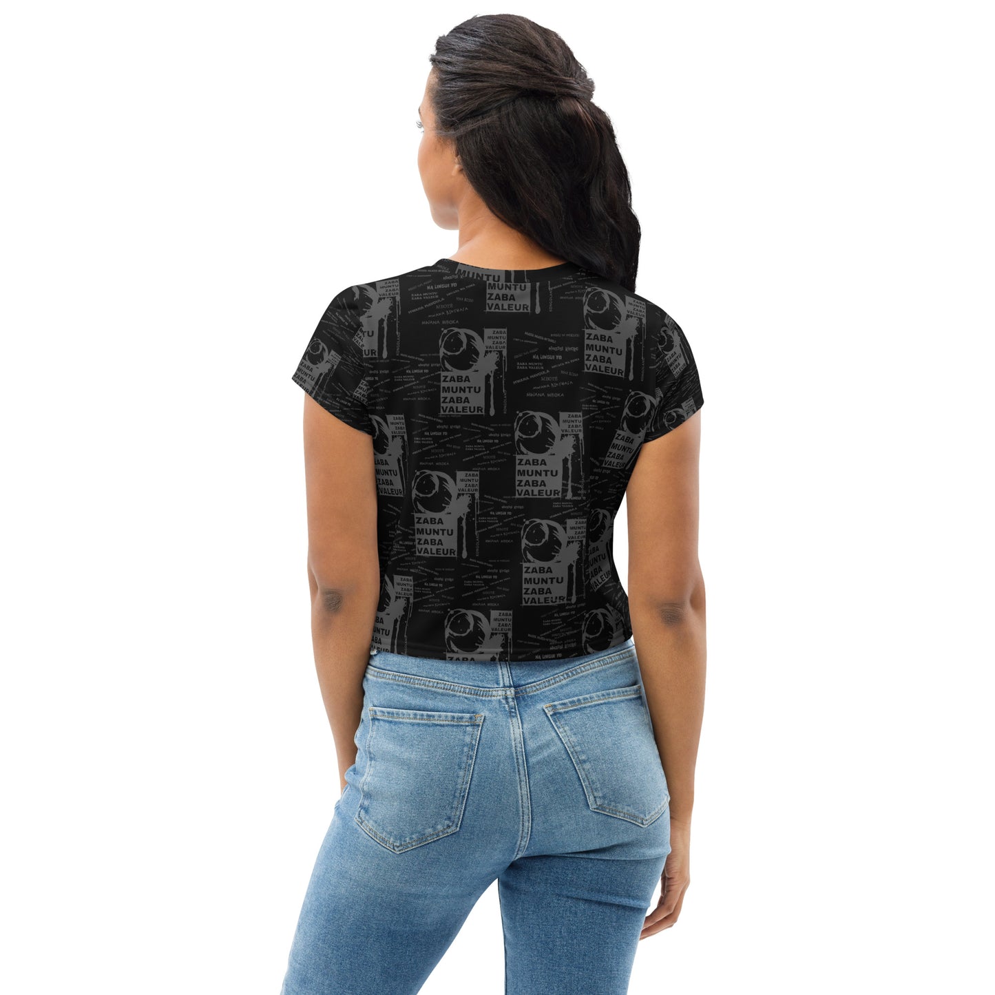 T-shirt Crop-Top Kongoland ZMZV imprimé all over