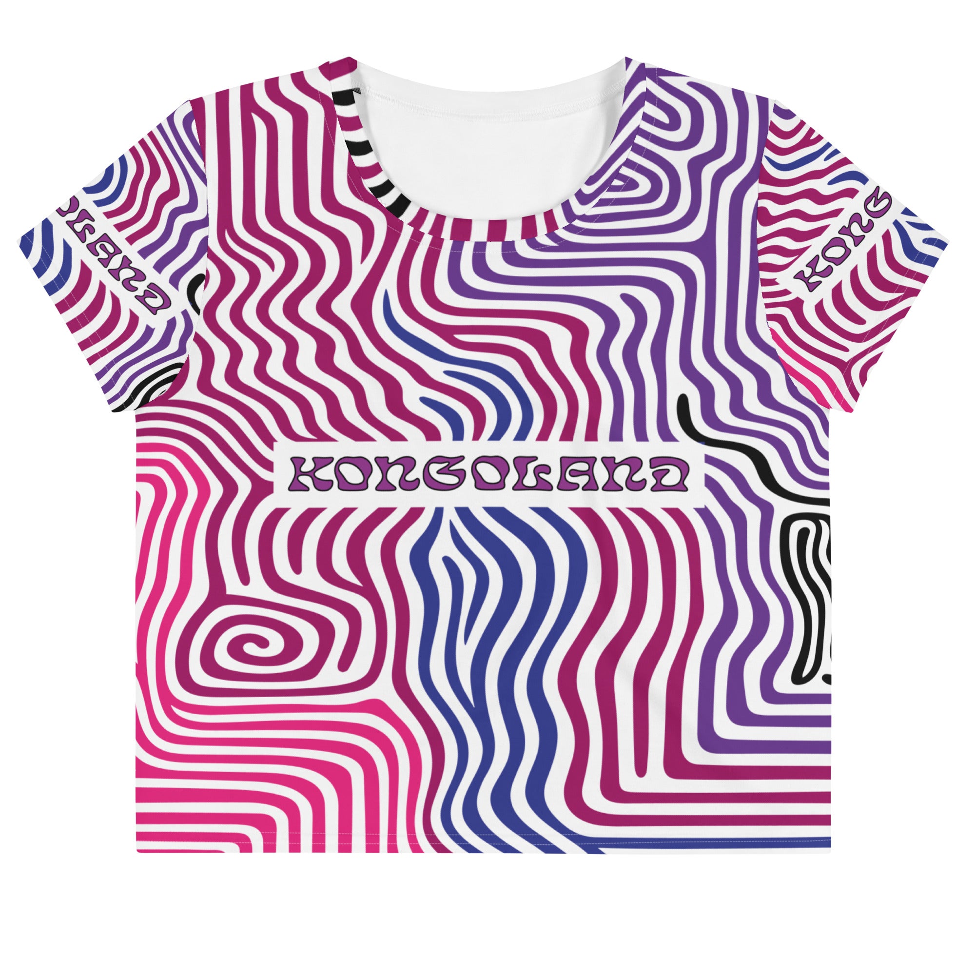 Kongoland Crop-Top T-shirt with all-over print