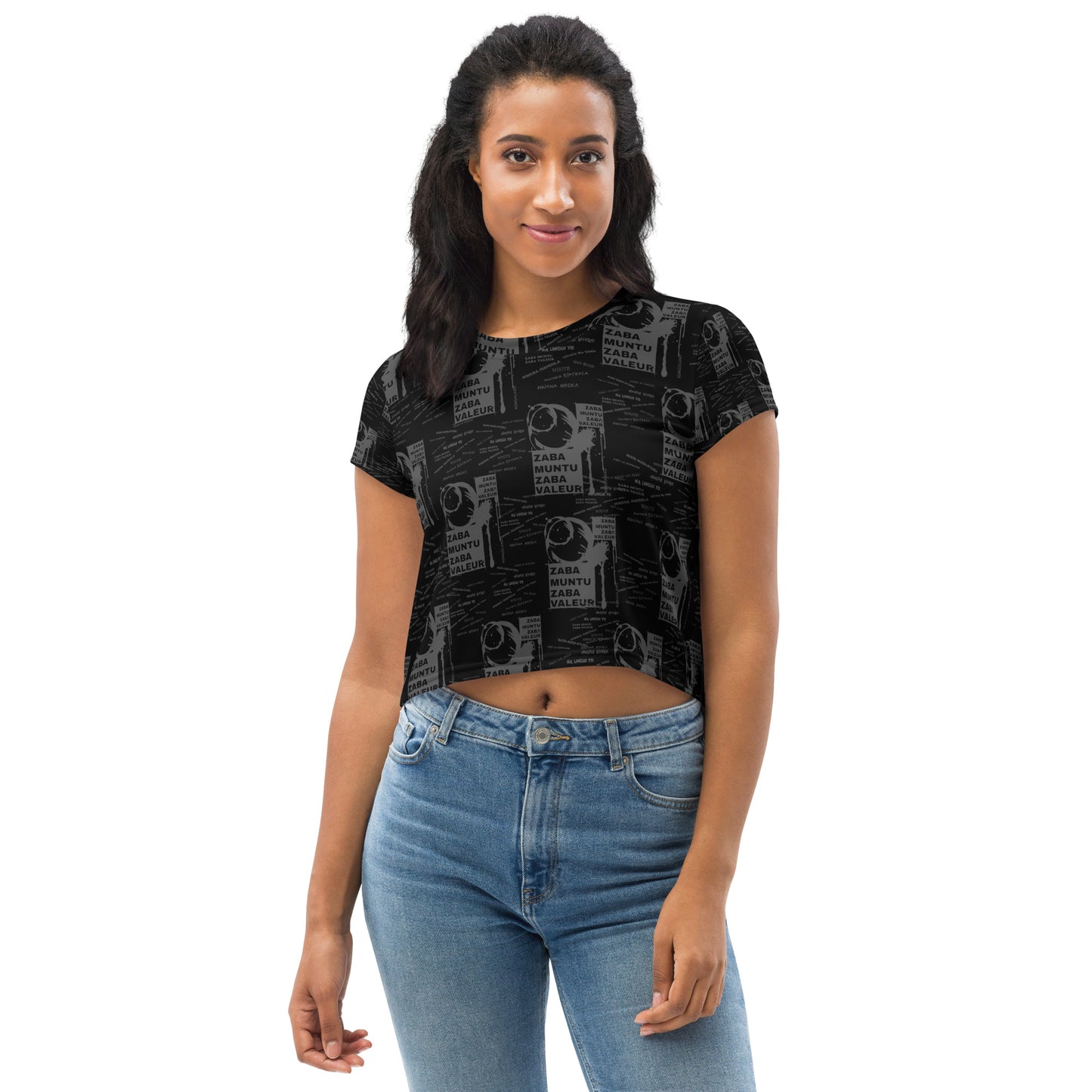 T-shirt Crop-Top Kongoland ZMZV imprimé all over