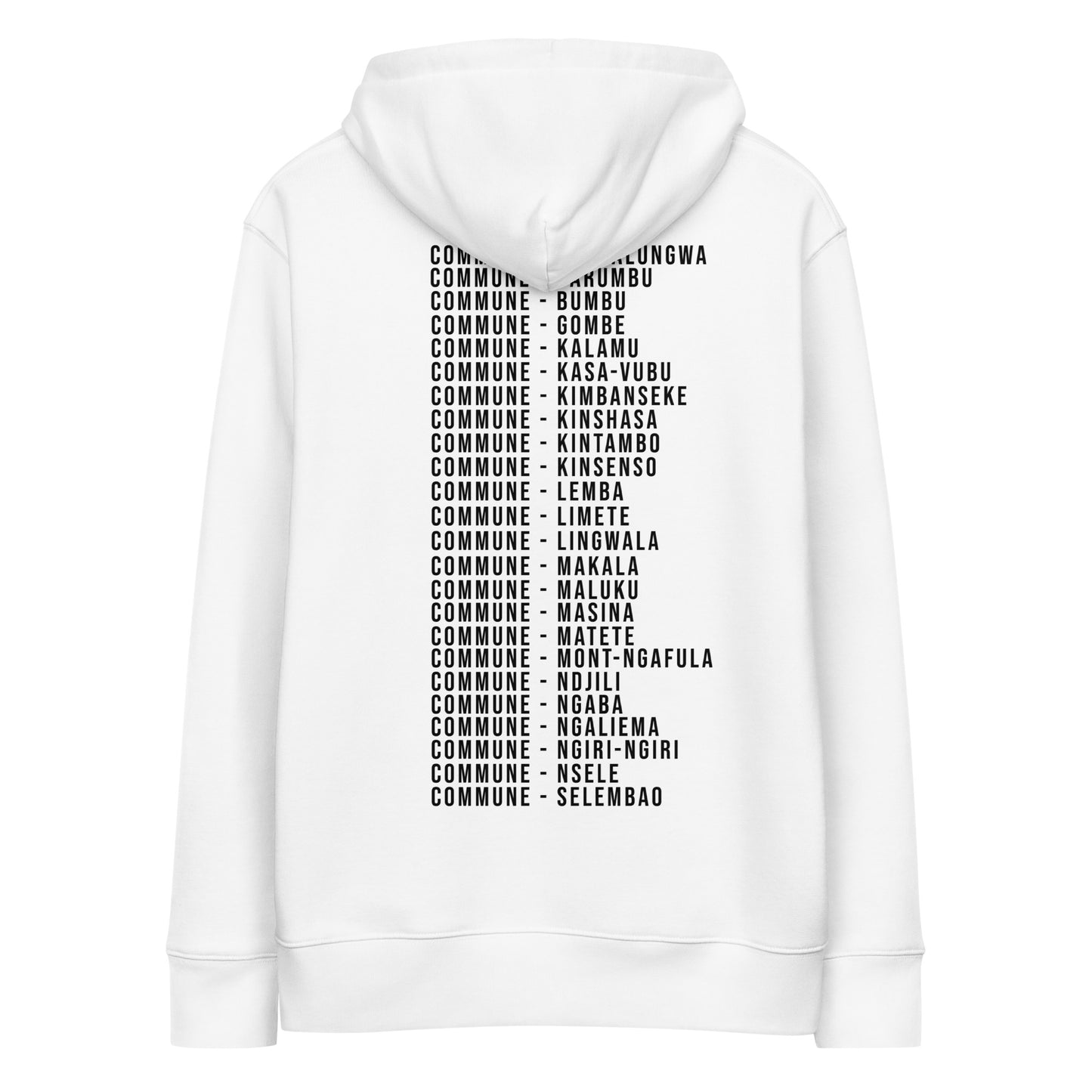 Kongoland 24 COMMUNES KINSHASA hoodie