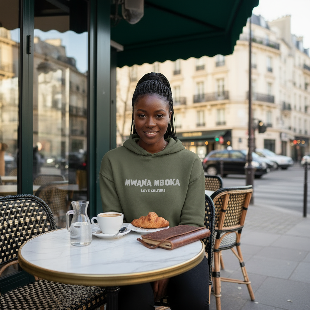 Sweat à Capuche Crop-Top Kongoland MWANA MBOKA
