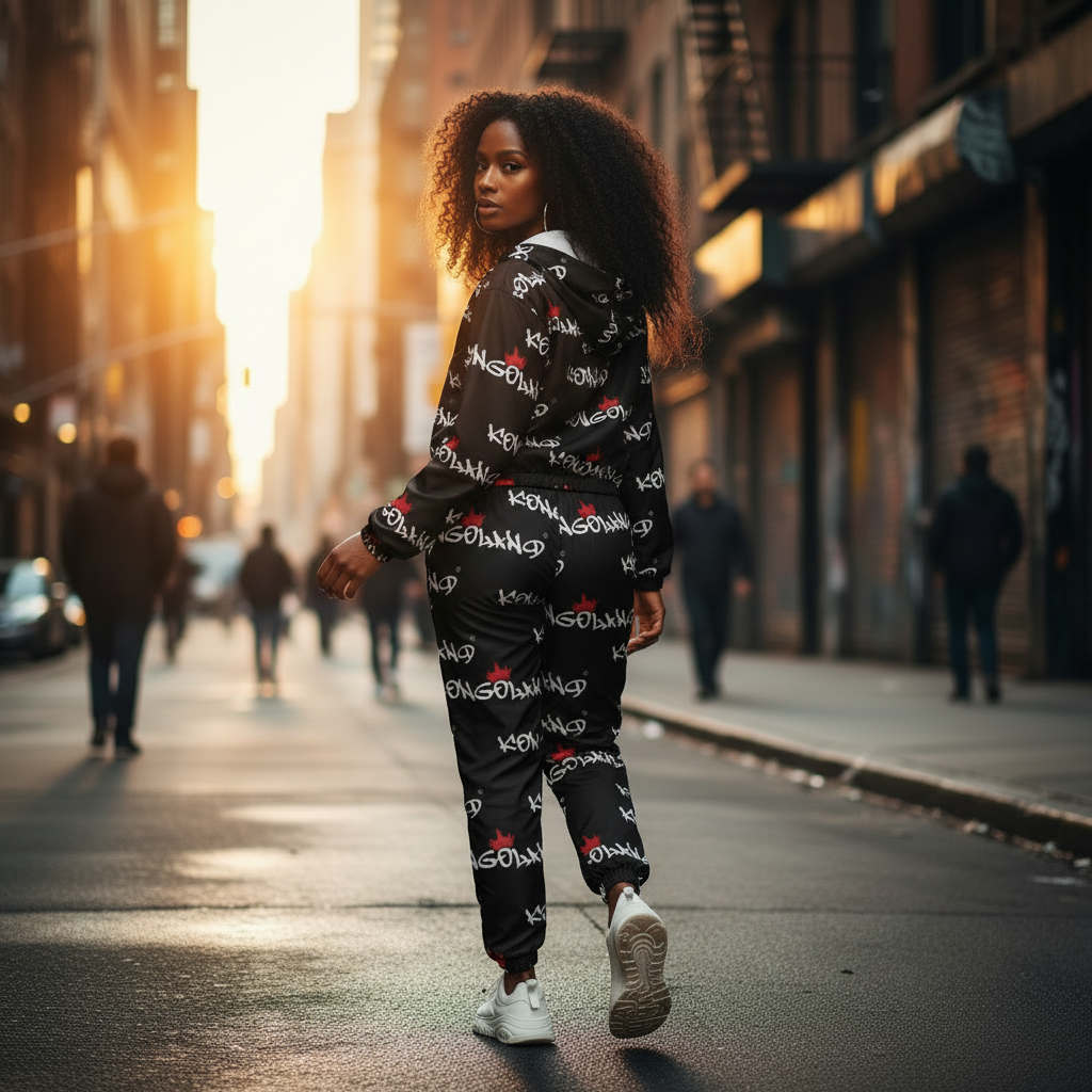 Coupe-vent Kongoland court all over femme