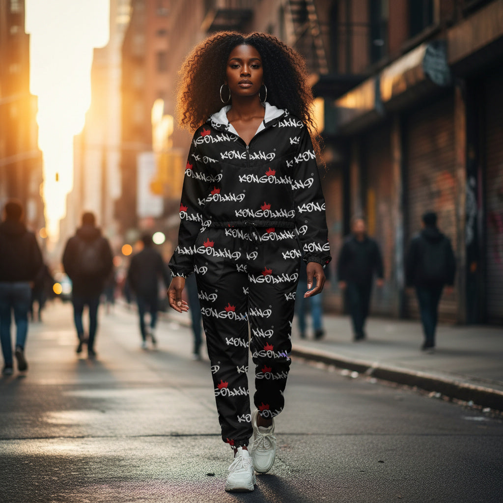 Coupe-vent Kongoland court all over femme