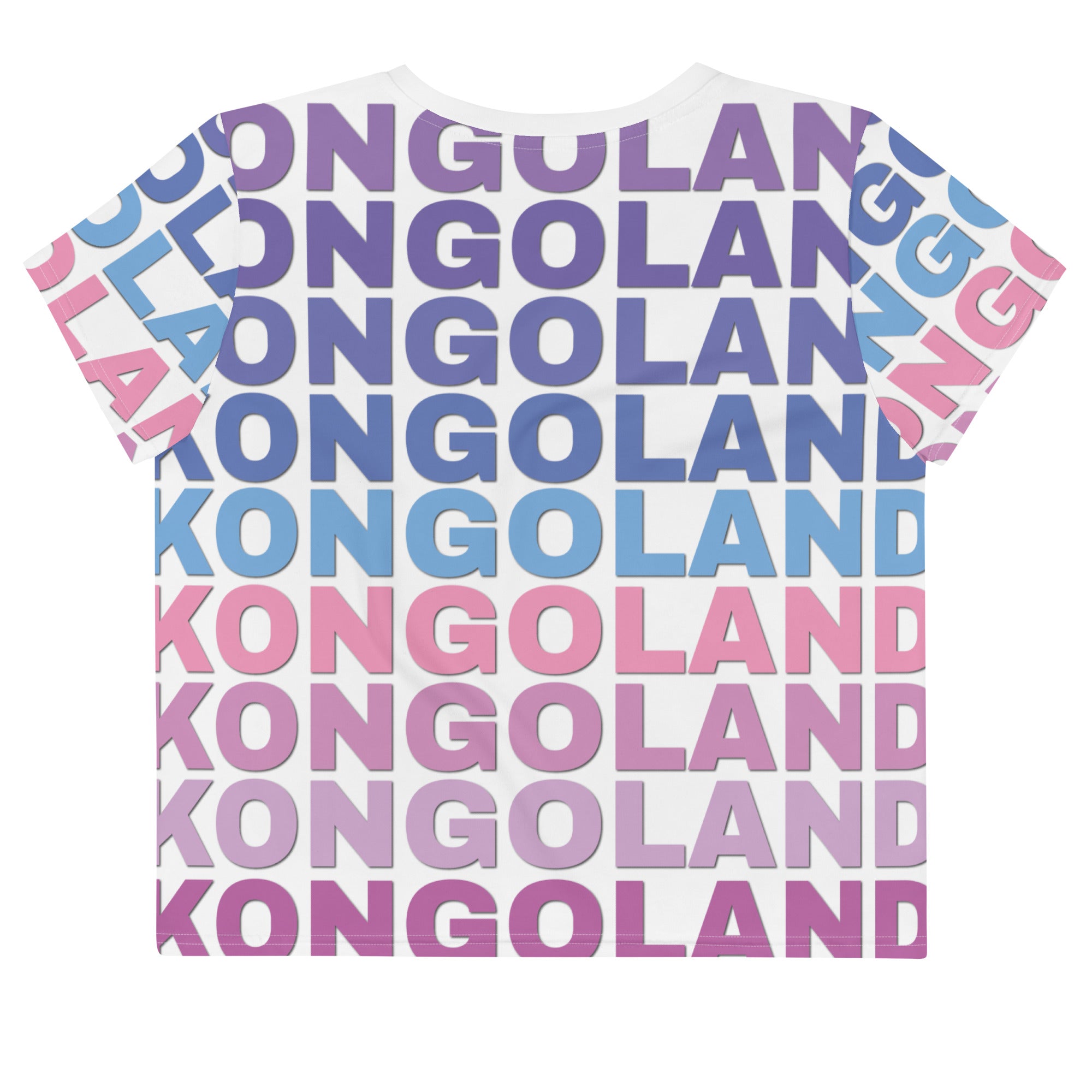 Kongoland Crop-Top T-shirt with all-over print