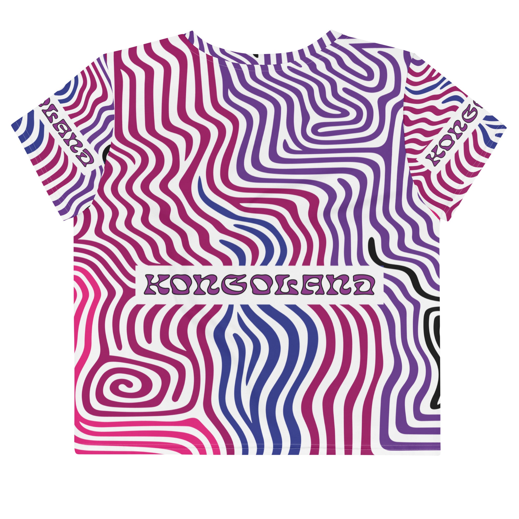 Kongoland Crop-Top T-shirt with all-over print