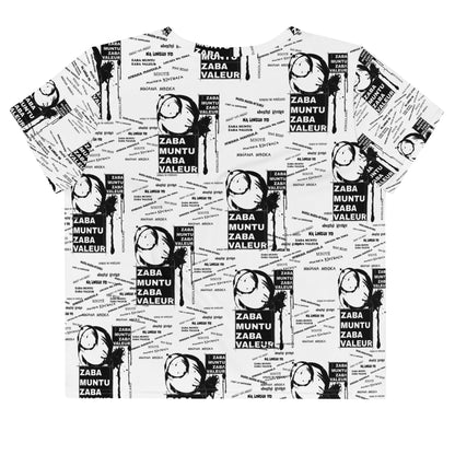 Kongoland ZMZV All Over Print Crop-Top T-Shirt