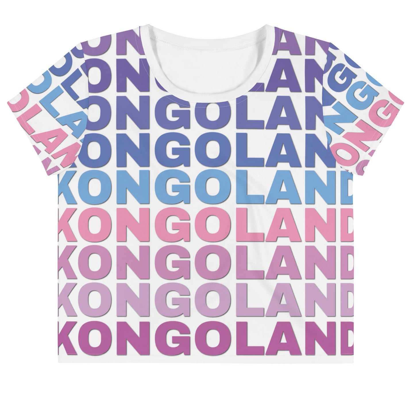 Kongoland Crop-Top T-shirt with all-over print