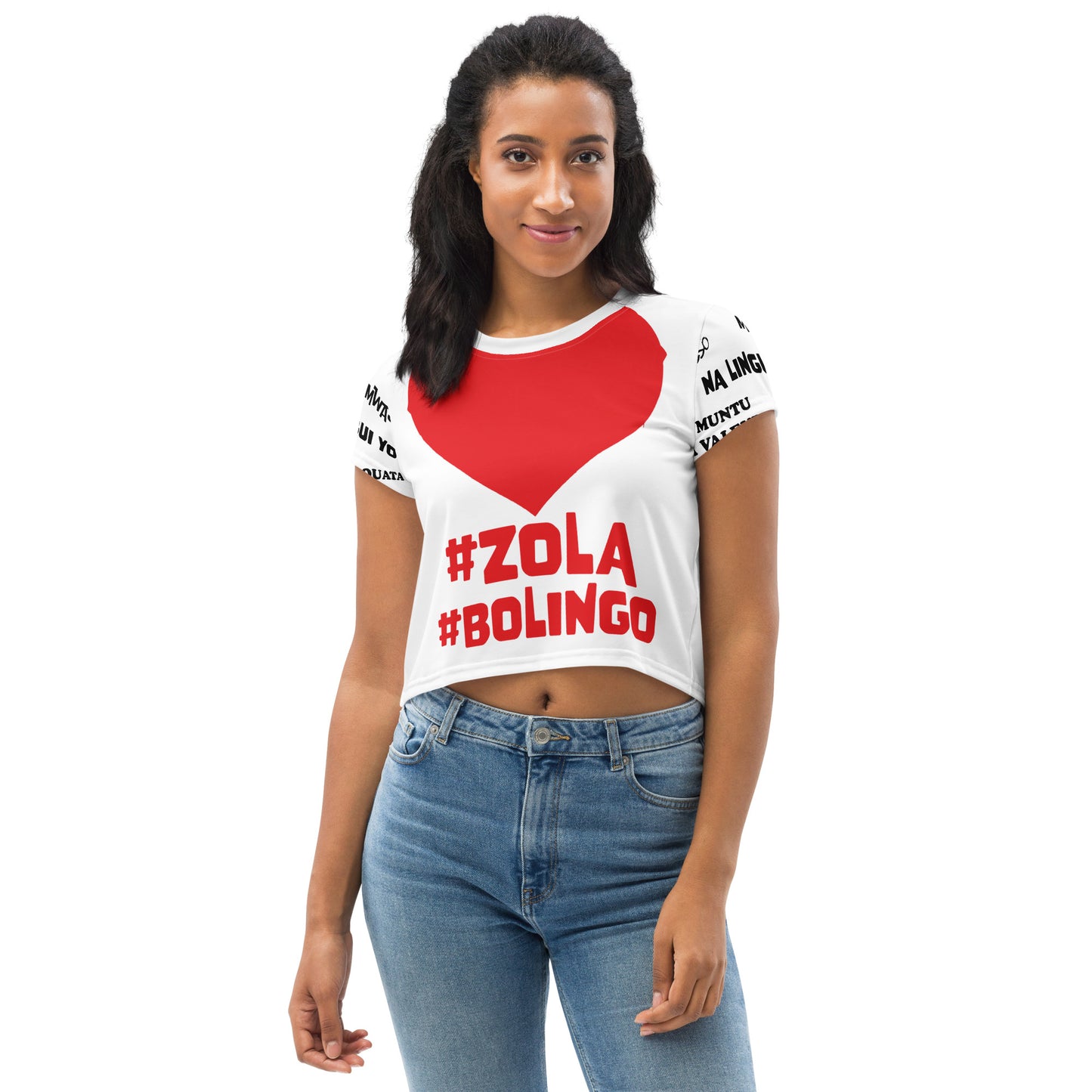 Kongoland ZOLA Crop-Top T-shirt with all-over print