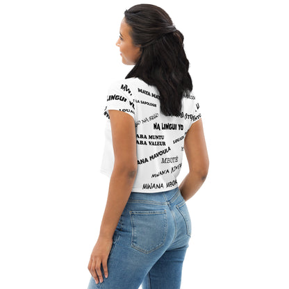 Kongoland ZOLA Crop-Top T-shirt with all-over print