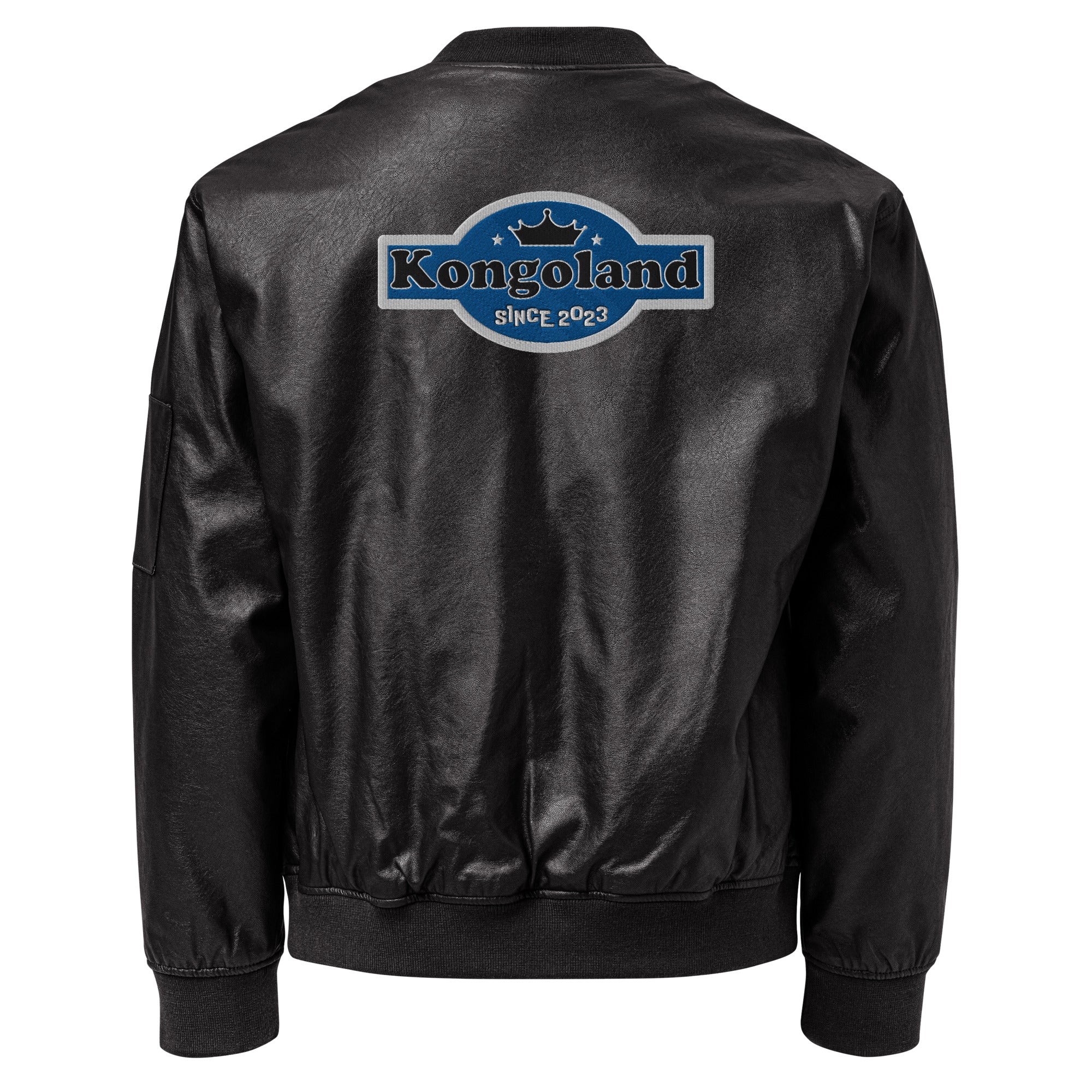 Veste Bomber Kongoland en Similicuir Brodé