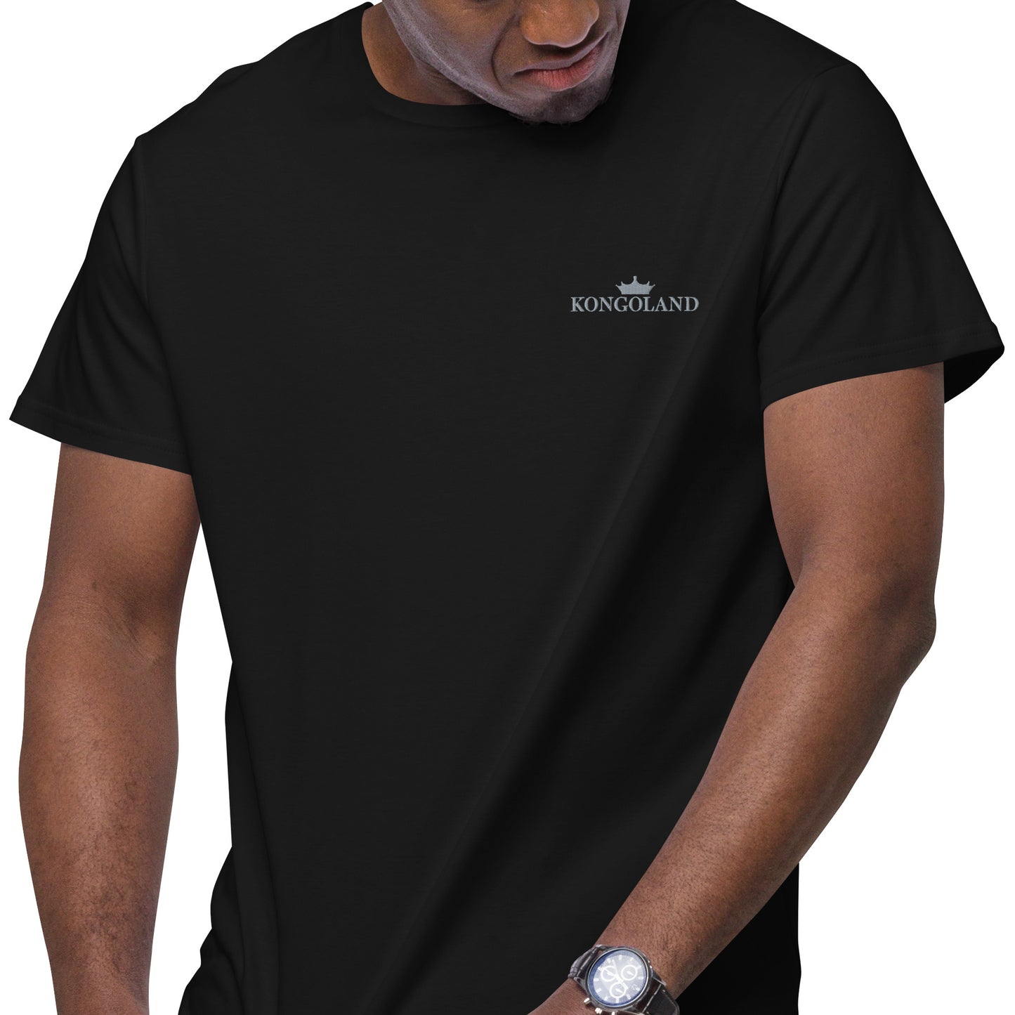 Kongoland Premium LOGO Embroidered Cotton T-Shirt for Men