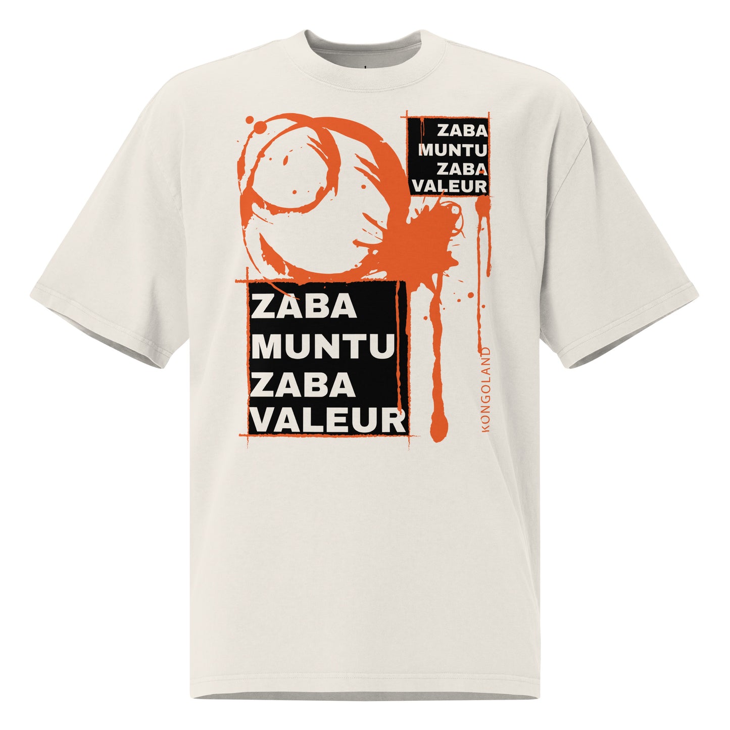 Kongoland ZABA MUNTU ZABA VALEUR oversized washed T-shirt