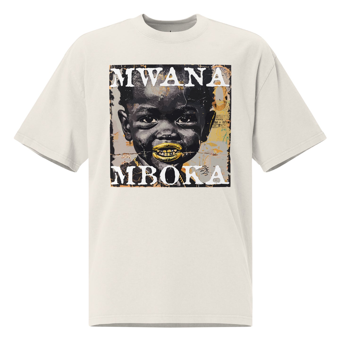 T-shirt Kongoland MWANA MBOKA oversize délavé