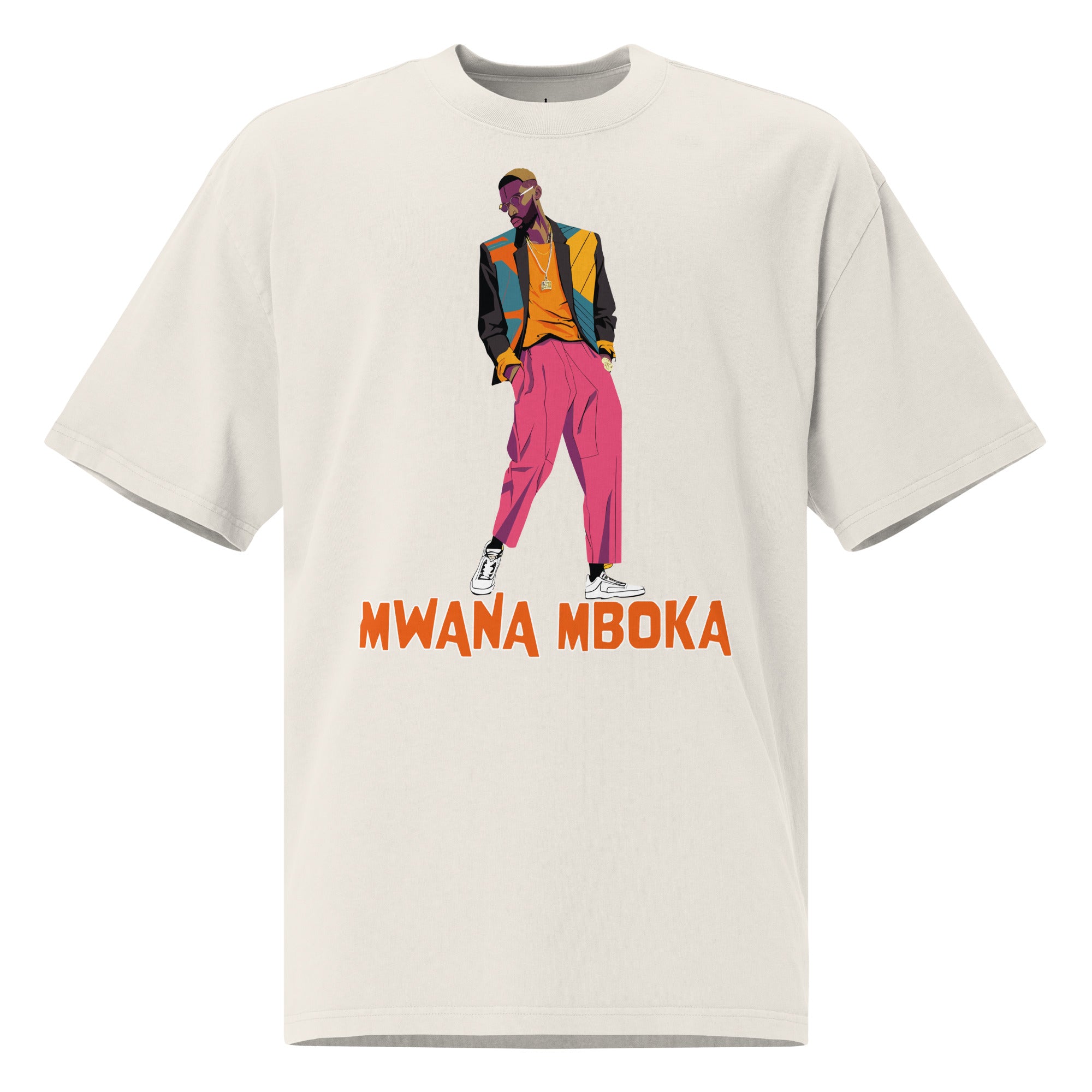 T-shirt Kongoland MWANA MBOKA oversize délavé