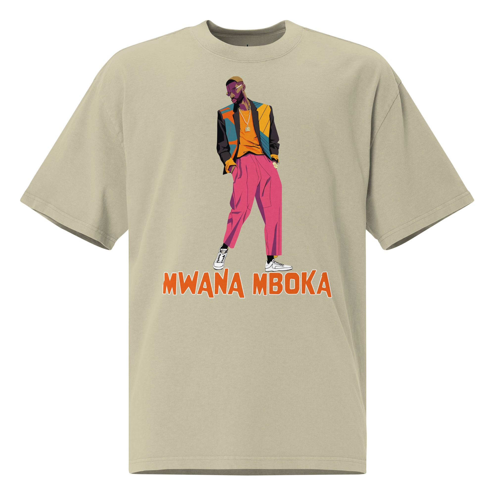 T-shirt Kongoland MWANA MBOKA oversize délavé