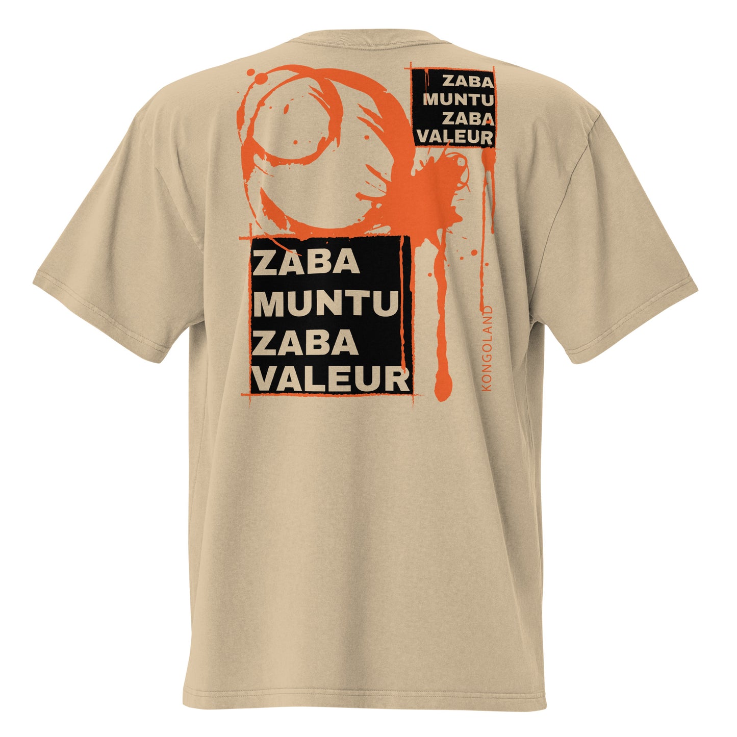 Kongoland ZABA MUNTU ZABA VALEUR oversized washed T-shirt