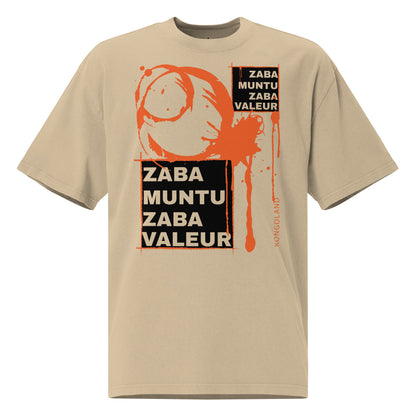 Kongoland ZABA MUNTU ZABA VALEUR oversized washed T-shirt