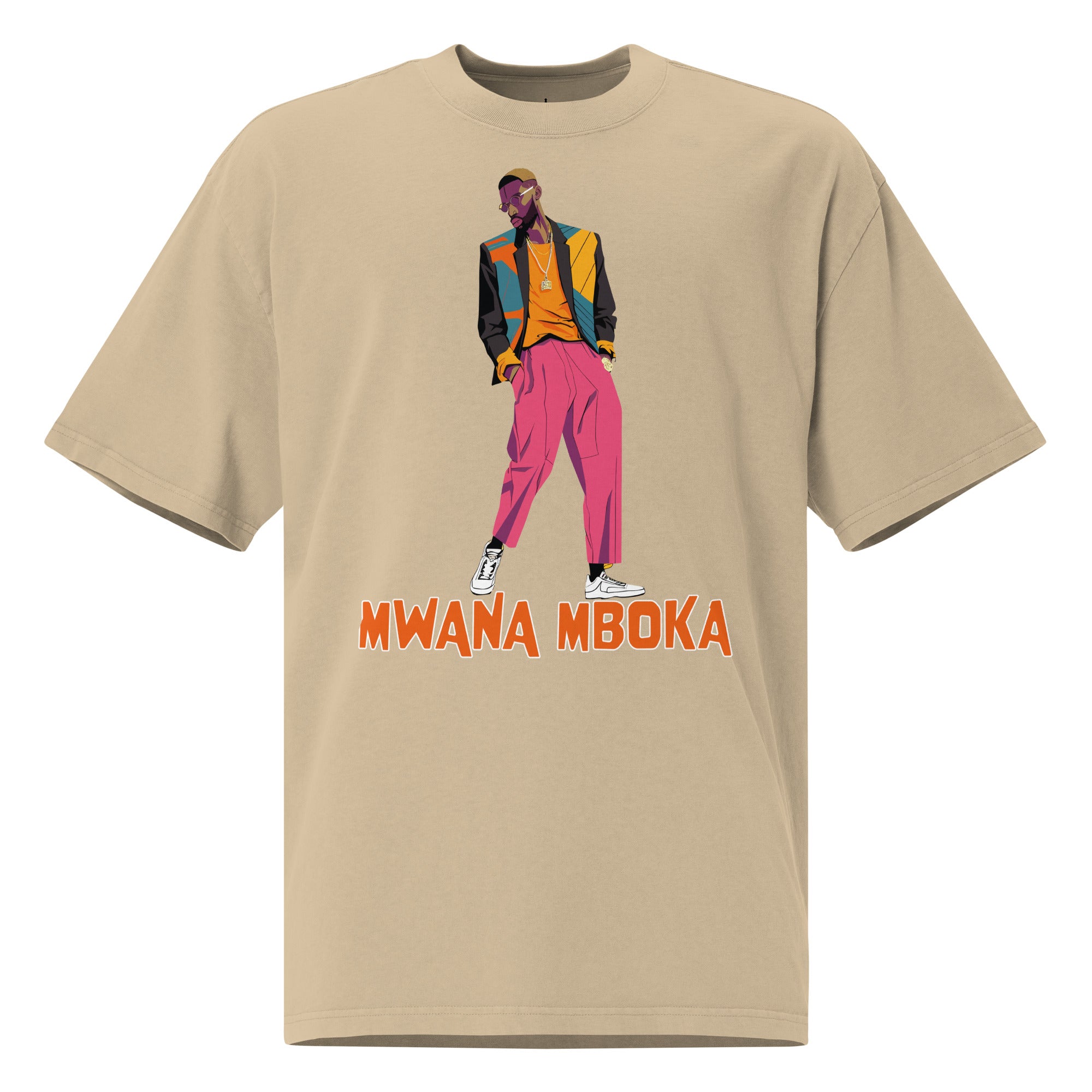 T-shirt Kongoland MWANA MBOKA oversize délavé