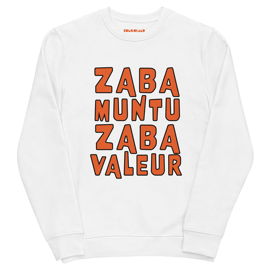 Sweatshirt Kongoland ZABA MUNTU ZABA VALEUR éco-responsable unisexe