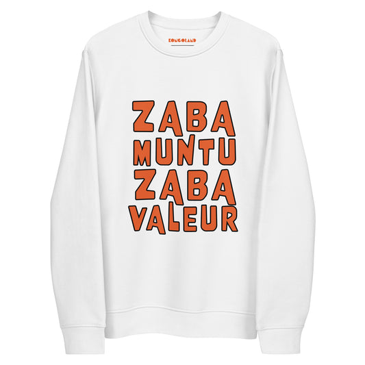 Sweatshirt Kongoland ZABA MUNTU ZABA VALEUR éco-responsable