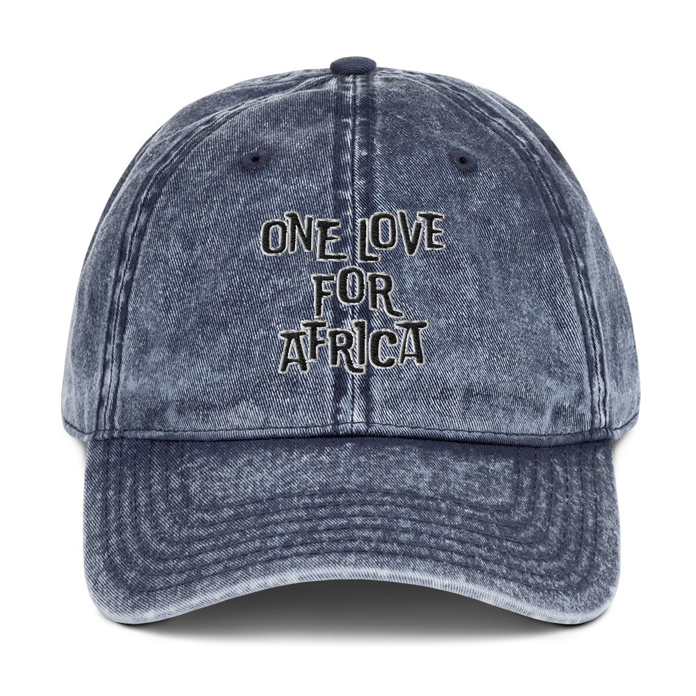 Casquette Vintage Kongoland ONE LOVE en Sergé de Coton